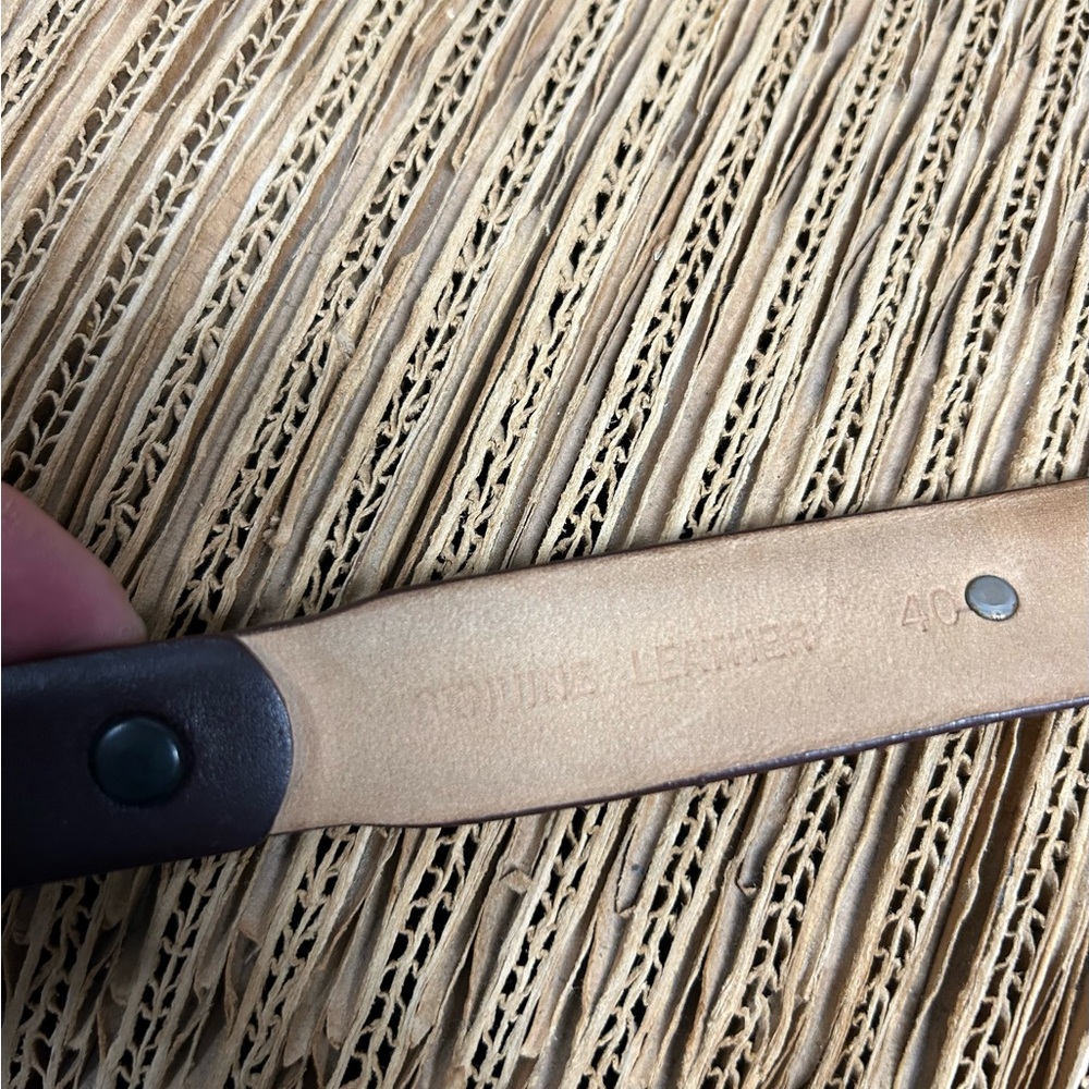 Vintage Brown Leather Golf Belt - Picture 5 of 8